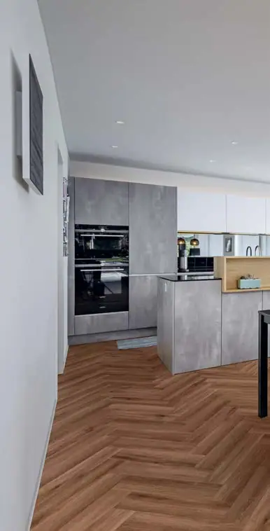 Ламиниран паркет KronoSwiss Grand Selection Herringbone №D80871 Дъб Клай 14мм / 33 клас 4V